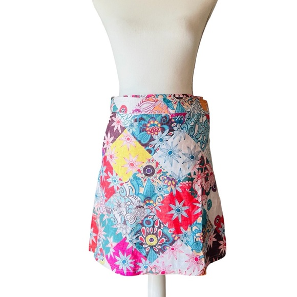 Rip Curl Colorful Patchwork Swim Skirt Cover Up Size Small - Picture 1 of 9